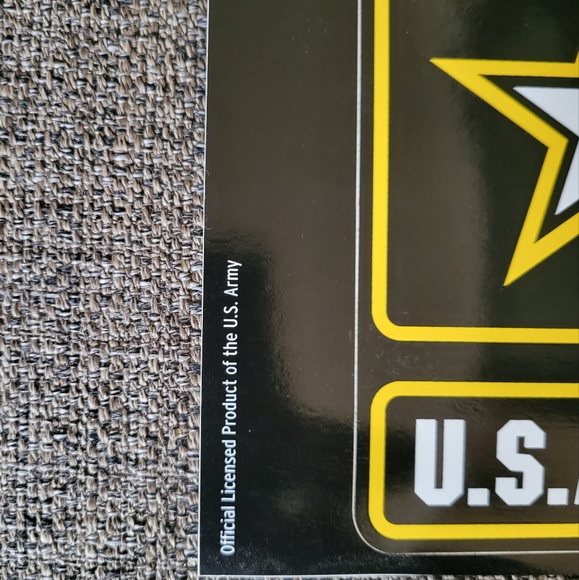 US Army Sticker 5" Square Black Yellow Star United States Military Decal Car - Picture 2 of 3